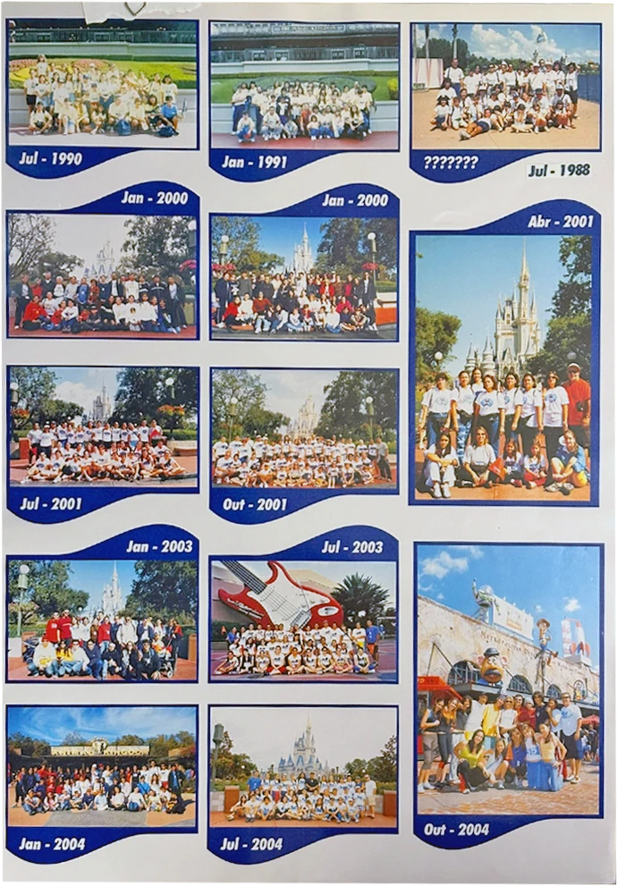 Grupos de passageiros em viagens para a Disney